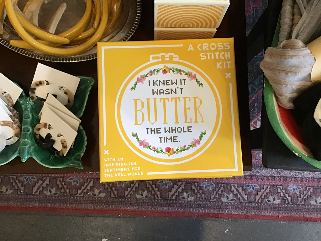 I Knew it Wasn’t Butter the Whole Time A Cross Stitch Kit