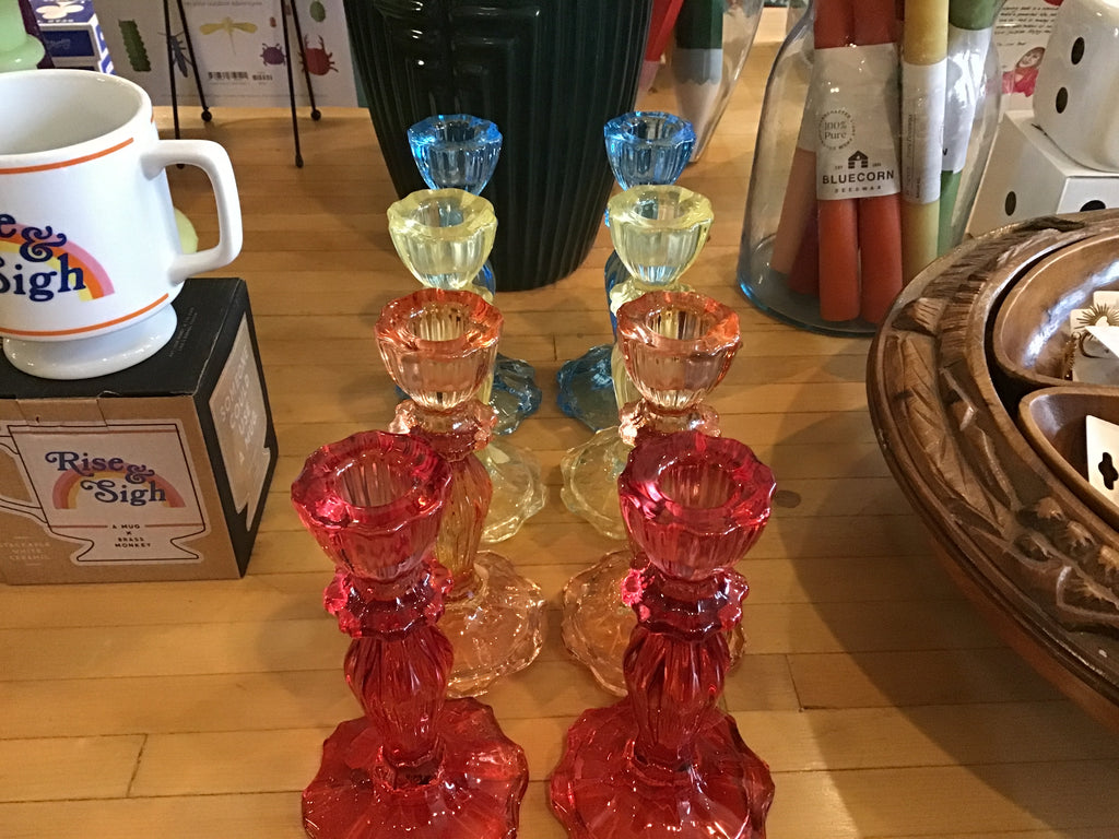 Colorful Candle Holder Pair