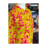 Handmade 1970s Lightweight Cotton Vibrant Floral Jacket Size M