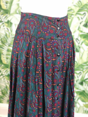 Gunne Sax Floral Paisley Skirt Size 6