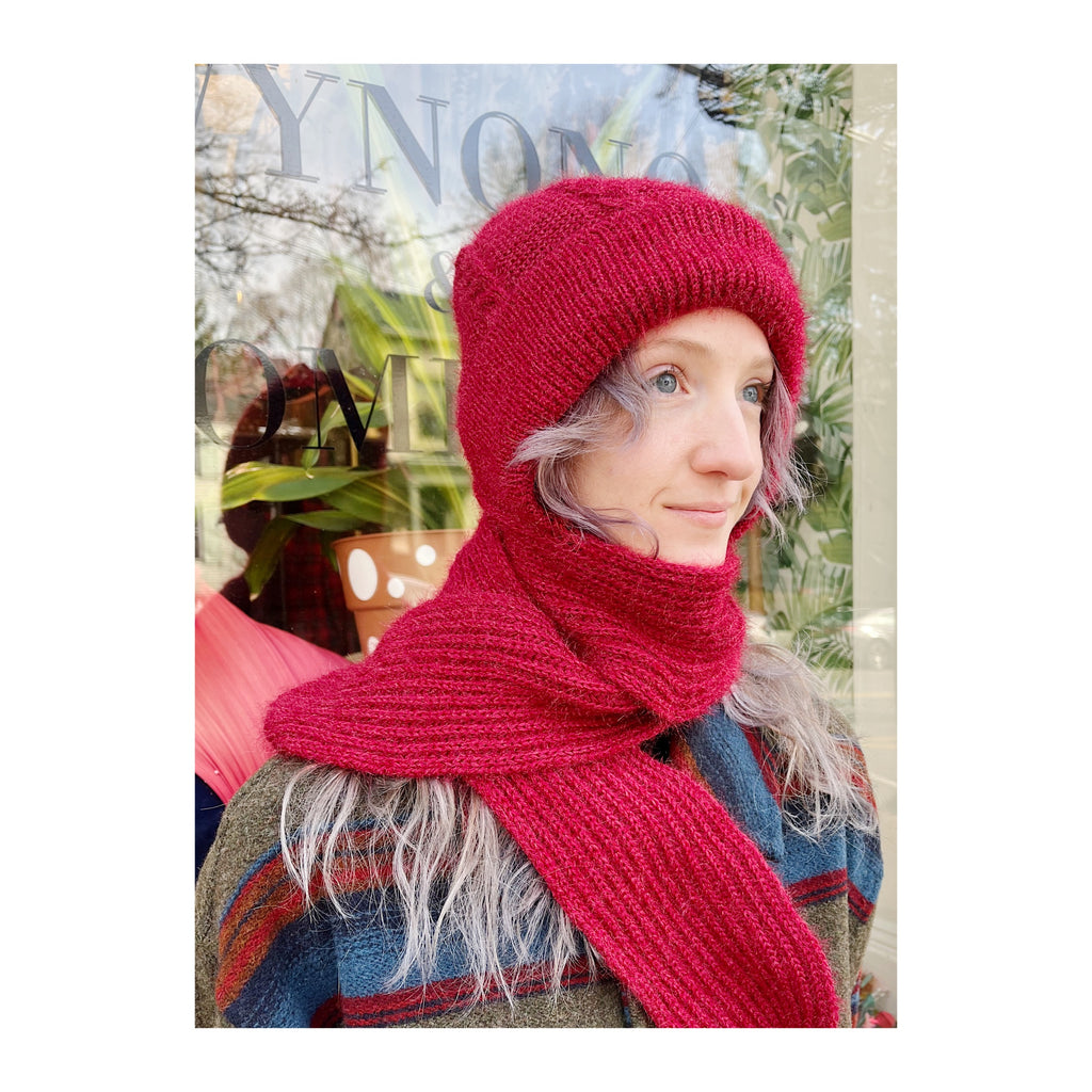 KNIT BEANIE AND SCARF 2 in 1