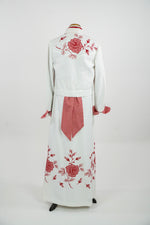 INCREDIBLE 1970S ROSE EMBROIDERED TWO PIECE 1970S WESTERN SKIRT SUIT SET SIZE 6