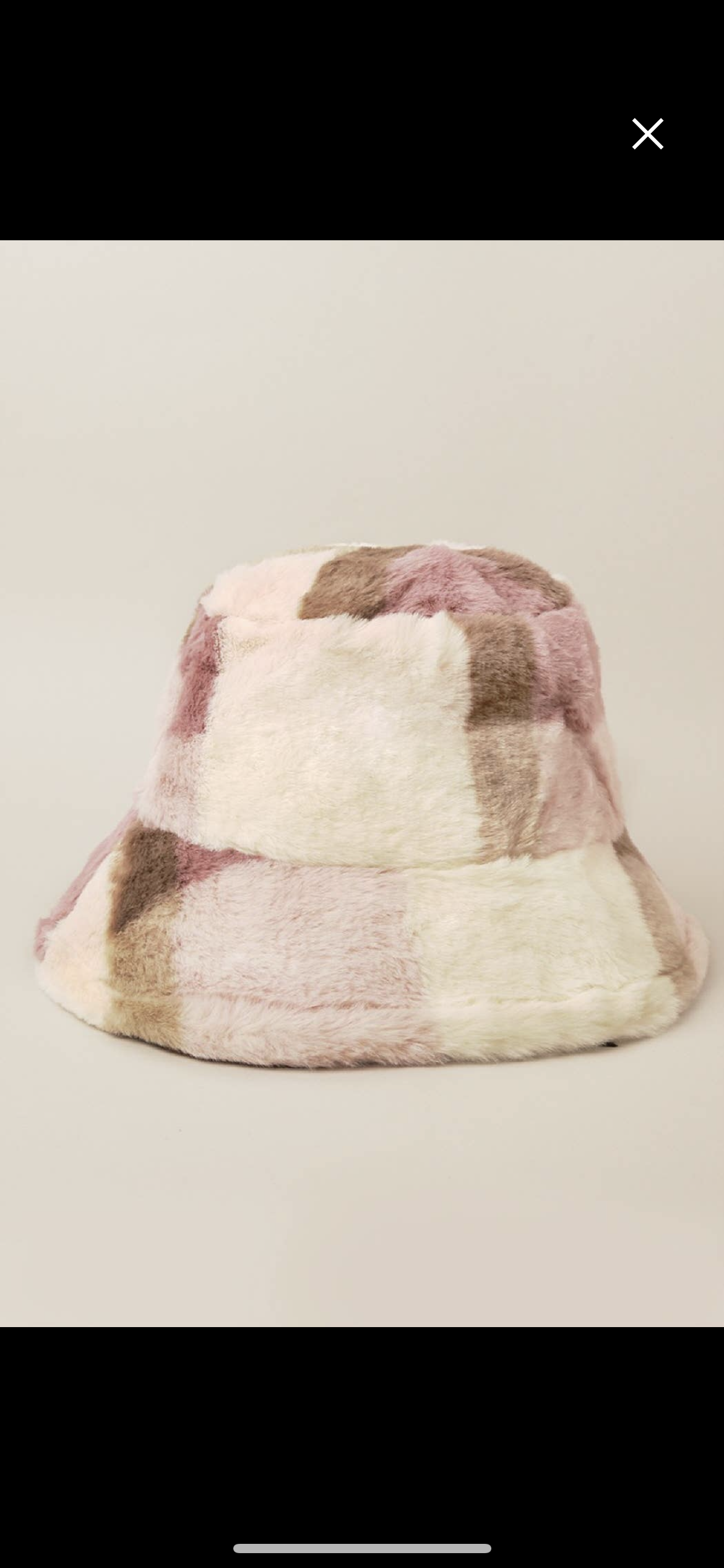 Fuzzy Plush Faux Fur Multicolor Bucket Hat
